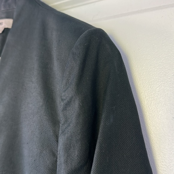 Helmut Lang Cotton/Linen Blend Blazer, Black, size 0 - Picture 3 of 7